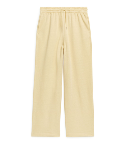 Soft Wide-Leg Sweatpants - Yellow