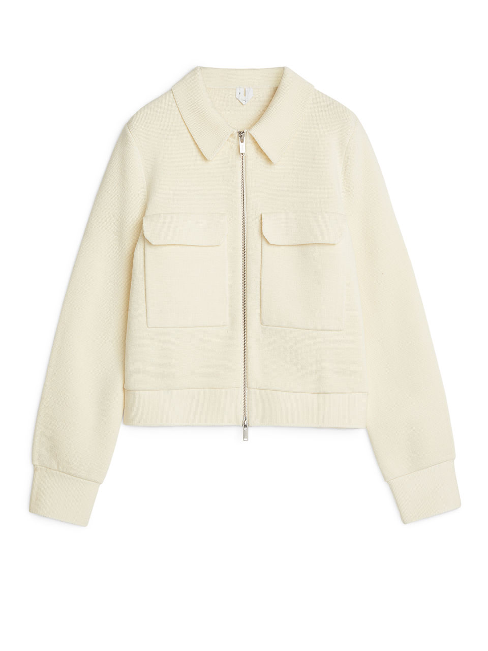 Boxy Merino Jacket - White