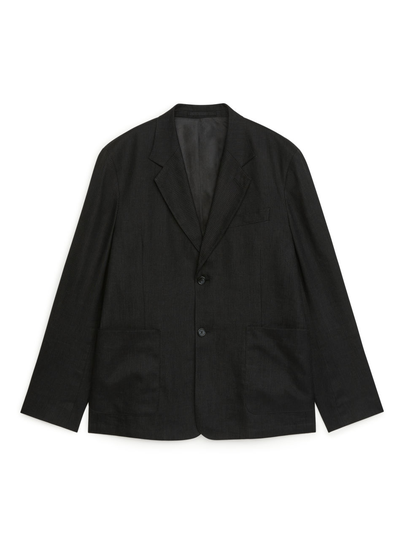 Relaxed Lightweight Blazer - Black