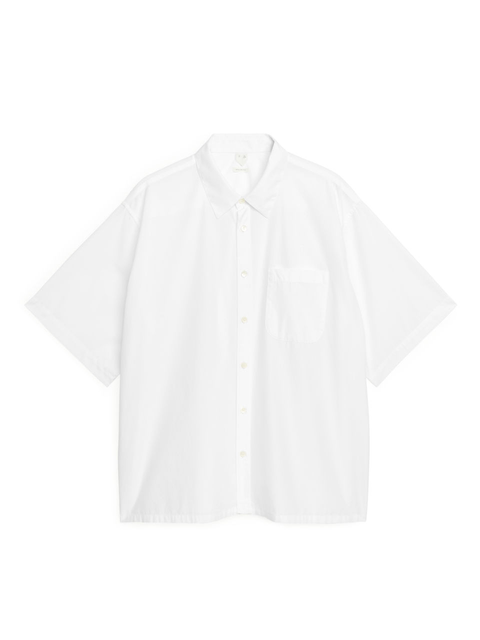 Short-Sleeved Cotton Shirt - White