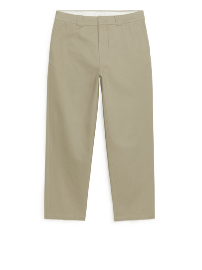 Cotton Twill Trousers - Beige