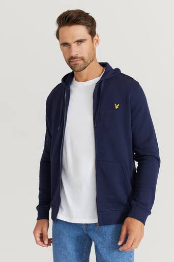 Lyle & Scott Hoodie Zip Through Hoodie Blå