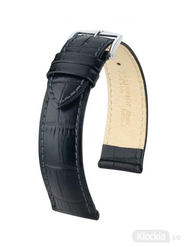 Klockarmband Hirch Duke 24mm Medium Svart-Silver