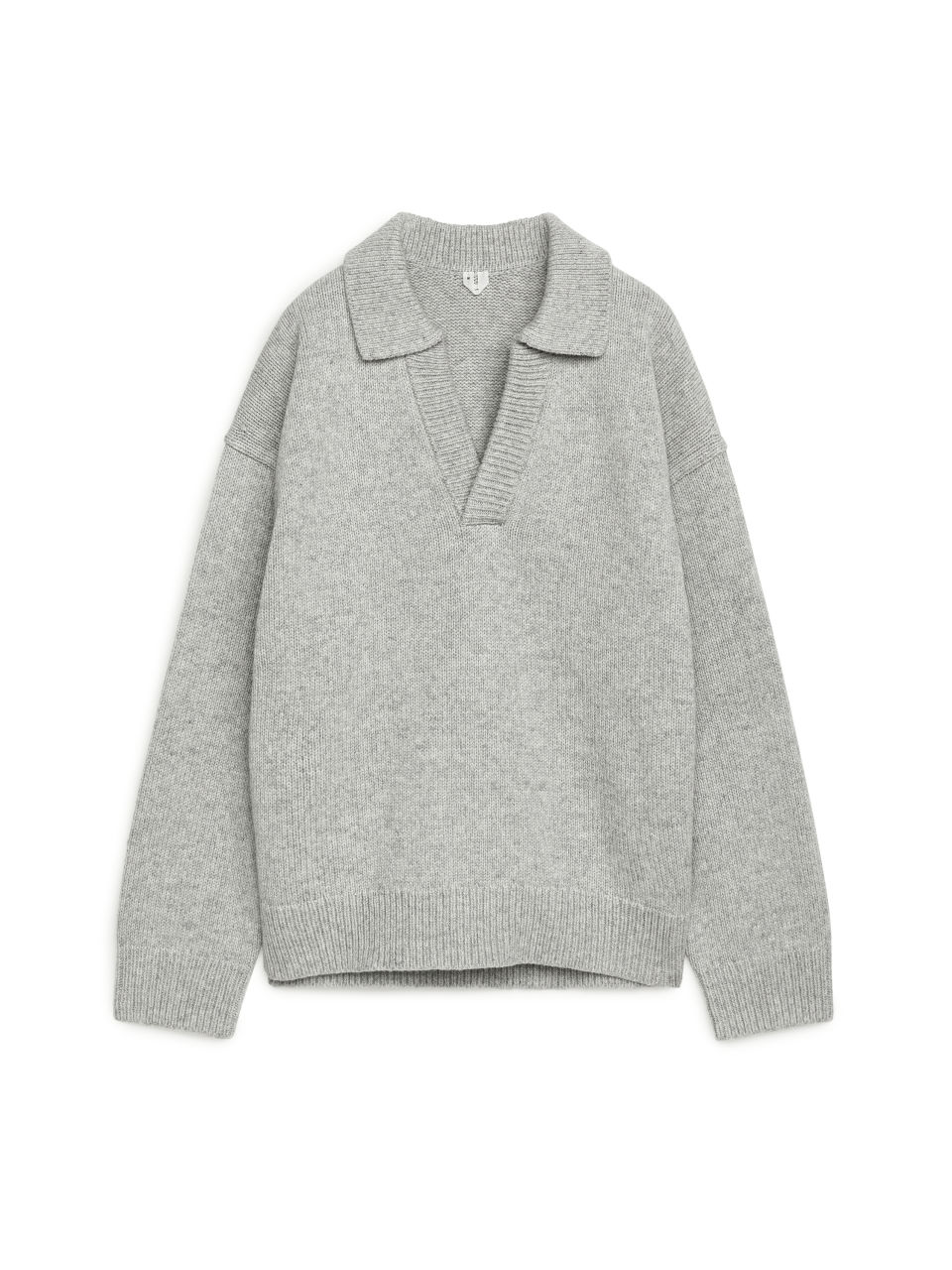 Wool Polo Jumper - Grey