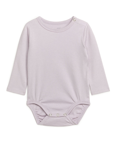 Cotton Lyocell Bodysuit - Purple