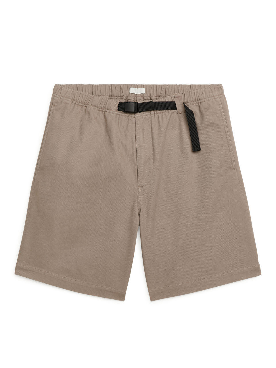 Strap-Detail Cotton Twill Shorts - Brown