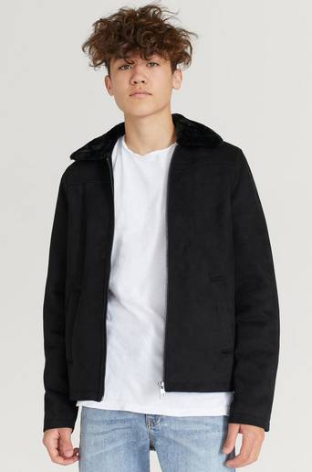 Studio Total Jacka Teddy Fake Suede Jacket Svart