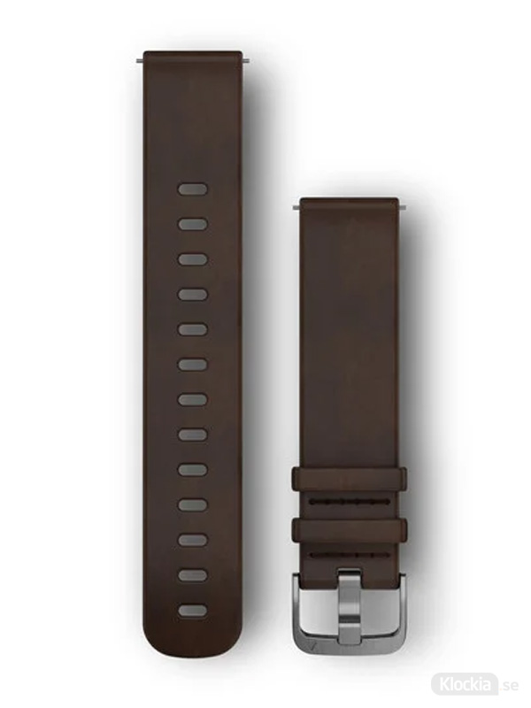 Garmin 20mm Mörkbrunt läderarmband