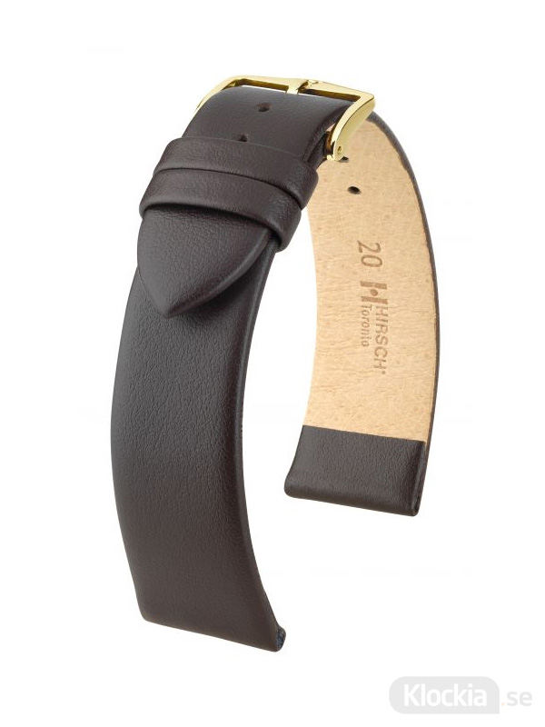 Klockarmband Hirsch Toronto 18mm Extra Large Brun/Guld 03702210-1-18