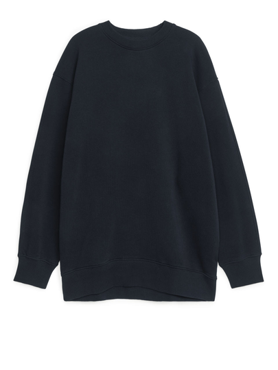 Oversized Organic Cotton Sweatshirt - Blue