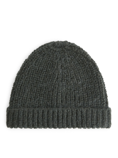 Mohair Blend Beanie - Green