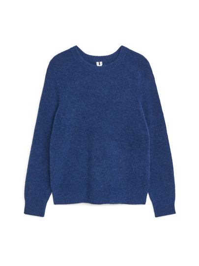 Alpaca & Merino Jumper - Blue