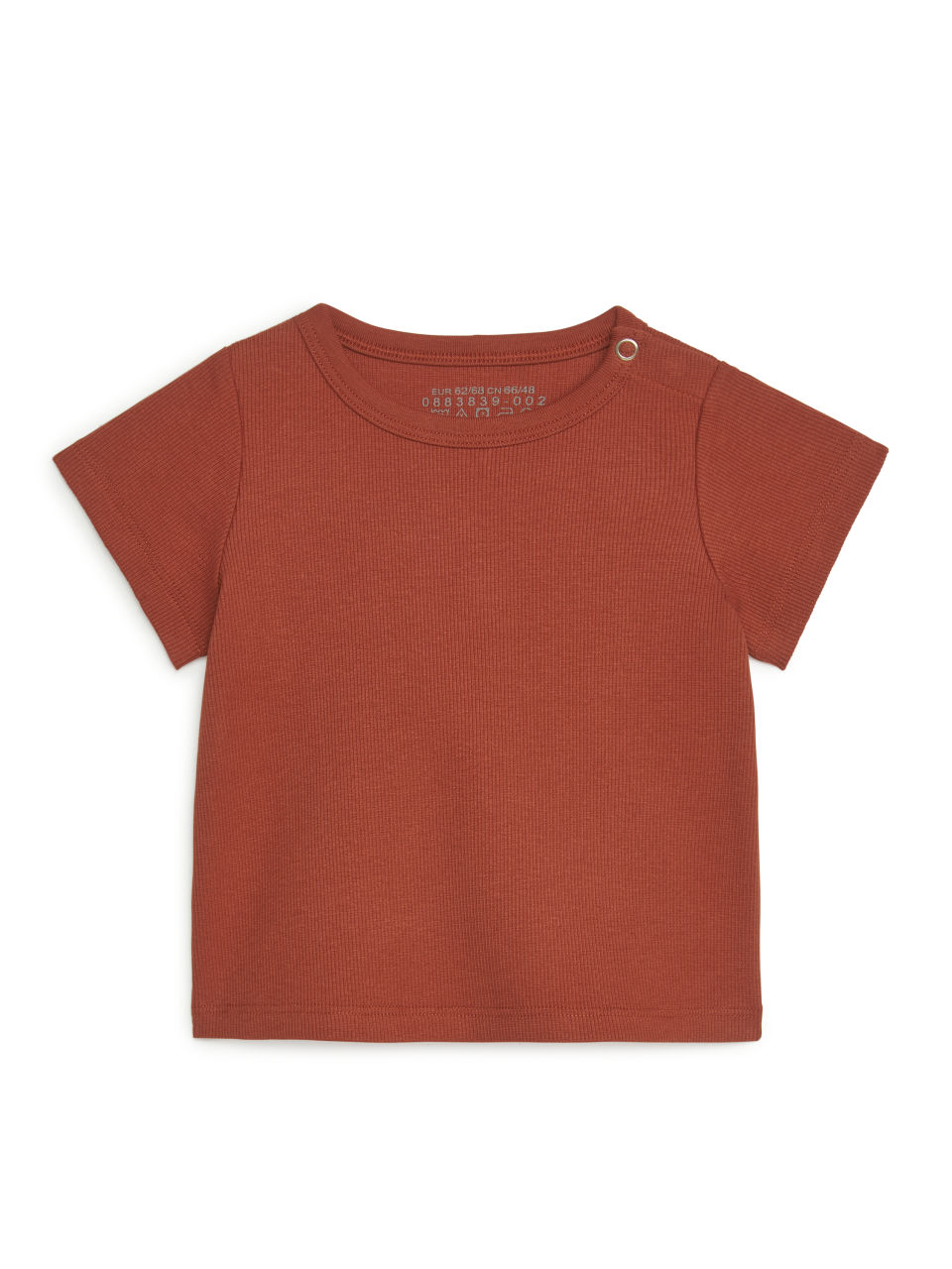 Short Sleeve Rib T-Shirt - Orange