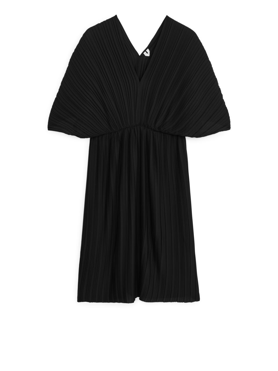 Short Pleated Dress - Black