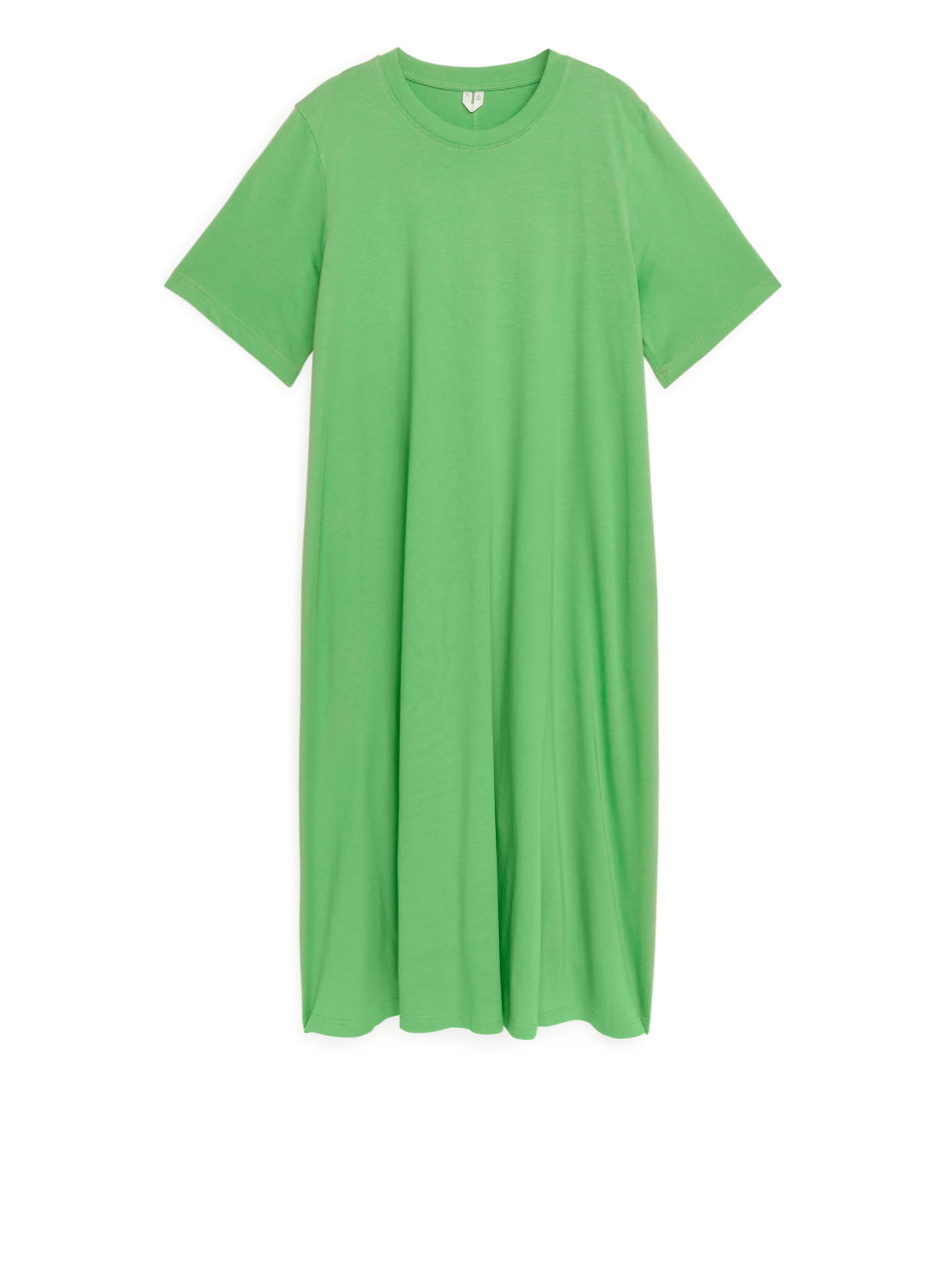 A-Line T-Shirt Midi Dress - Green