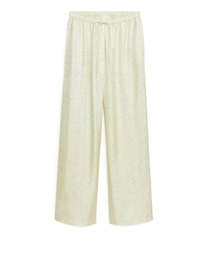 Silk Trousers - Beige