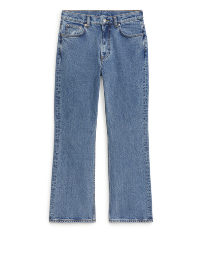 FLARED CROPPED Stretch Jeans - Blue