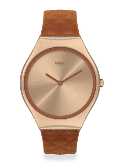 SWATCH Brown Quilted SYXG115 - Damklocka