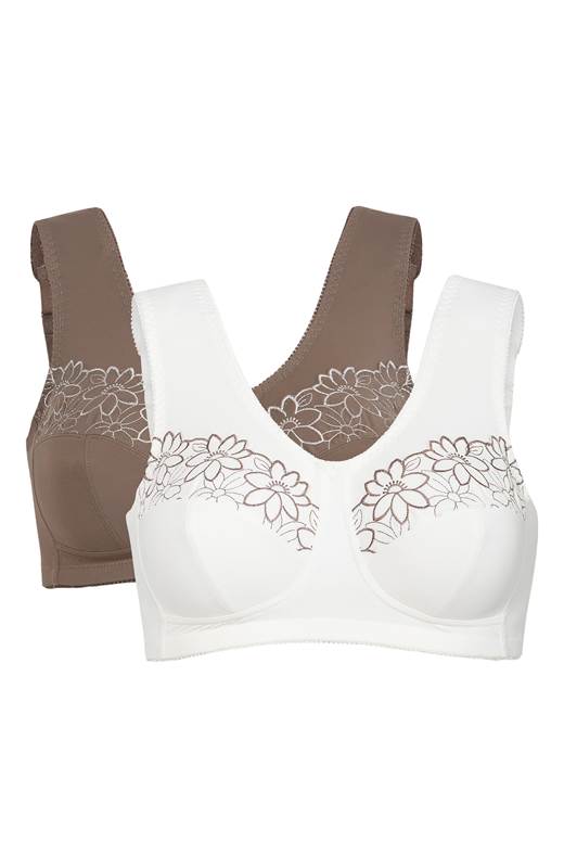 Cellbes Lily soft-bh Lily 2-Pack Nougat Vit