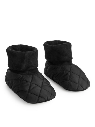 Quilted Booties - Black