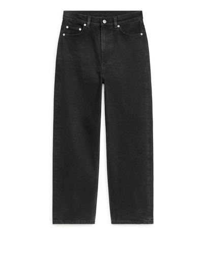 STRAIGHT CROPPED STRETCH Jeans - Grey
