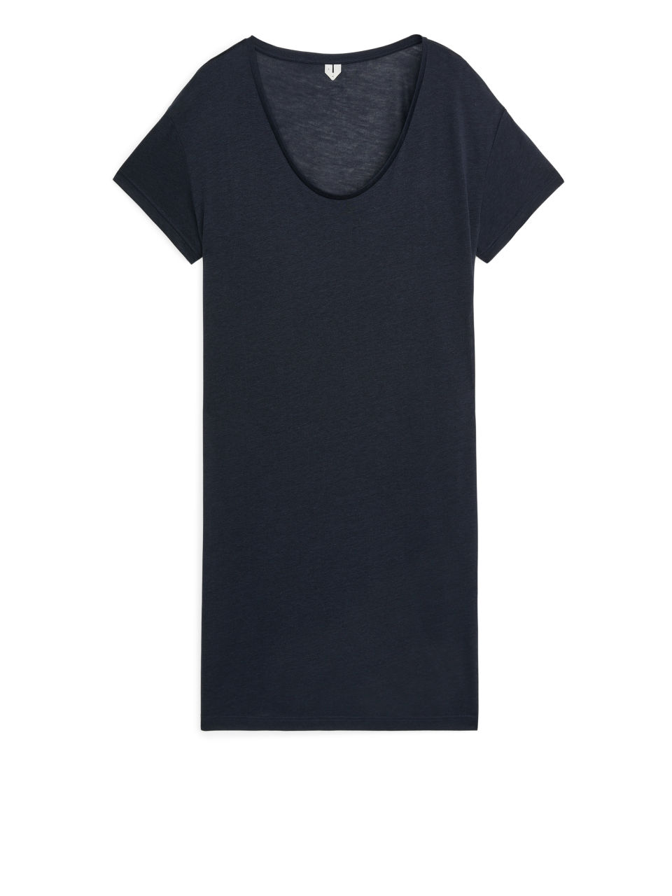 Semi-Sheer Jersey Dress - Blue