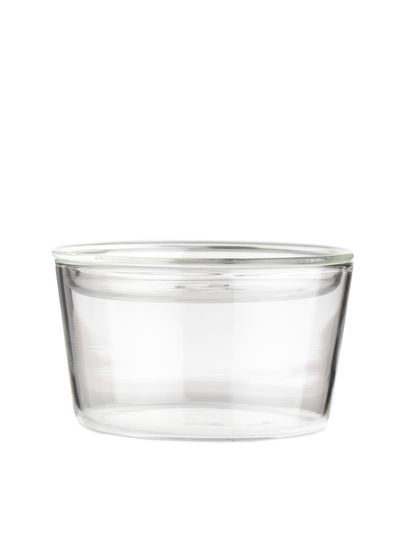 Glass Canister 10 cm - White