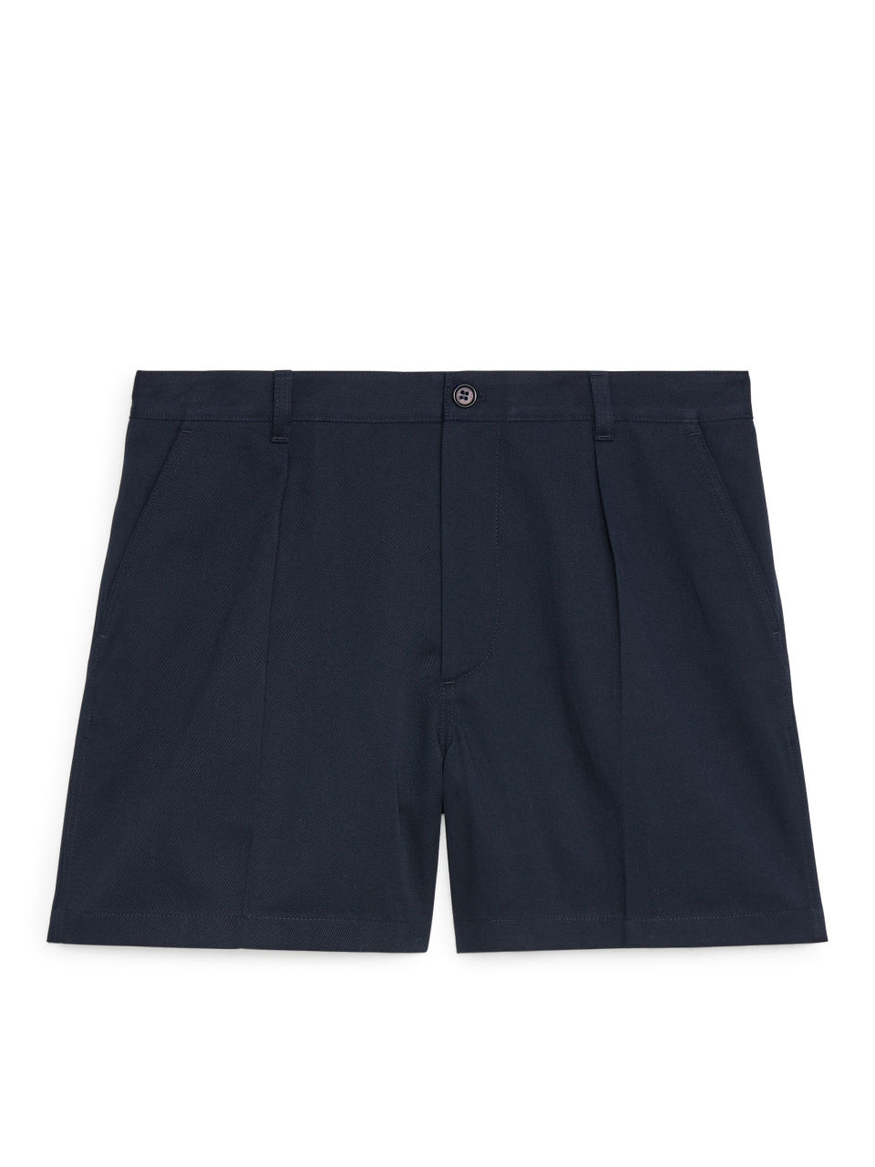 Pleat-Detail Shorts - Blue
