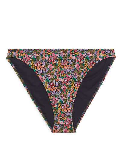 Mid Waist Bikini Briefs - Blue