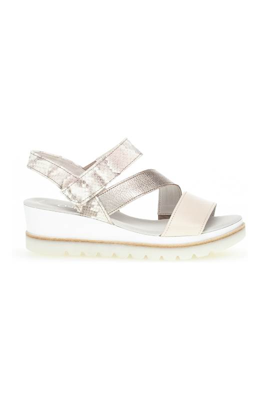 Gabor Skinnsandalett Vit Silver