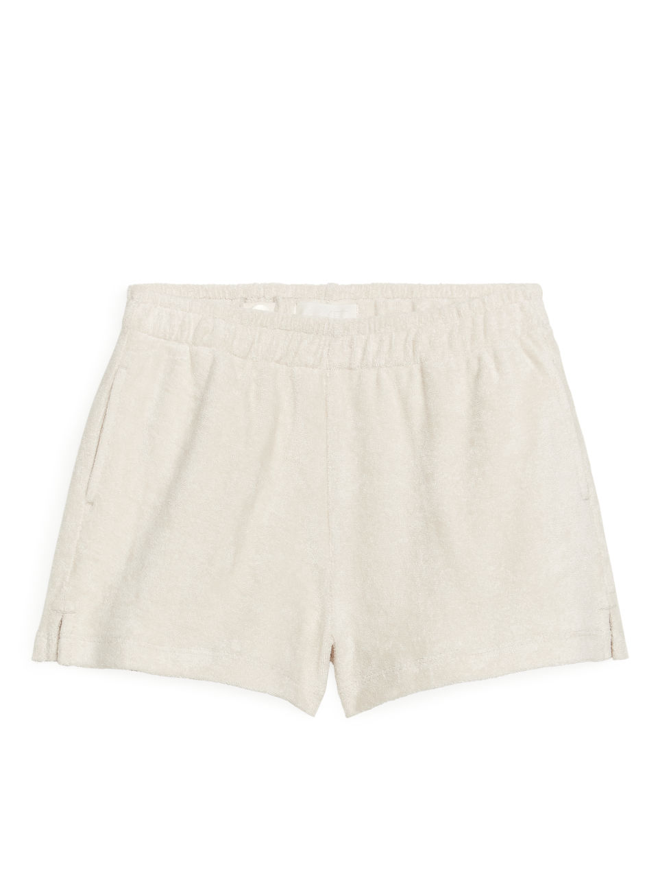 Cotton Towelling Shorts - Beige