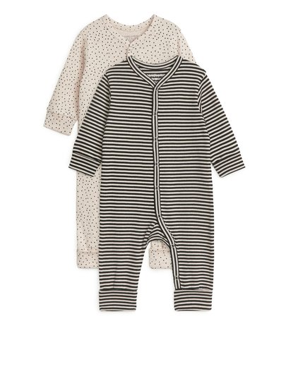 All-in-One Pyjama Set of 2 - Beige