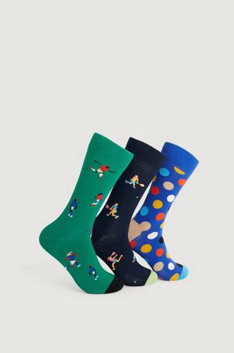 Happy Socks 3-Pack Strumpor Sports Socks Gift Set Multi