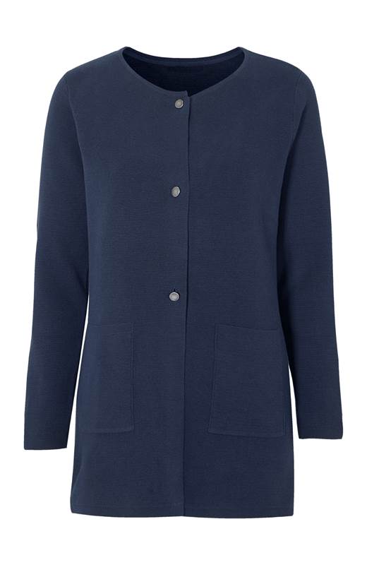 Cellbes Lång cardigan med metallknappar Marin