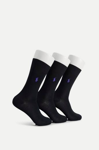 Polo Ralph Lauren Strumpor Mercerized 3-pack Svart