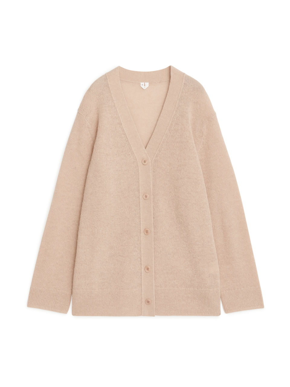 Oversized Knitted Cardigan - Beige