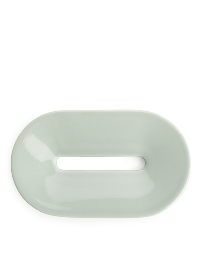 Stoneware Soap Dish - Green