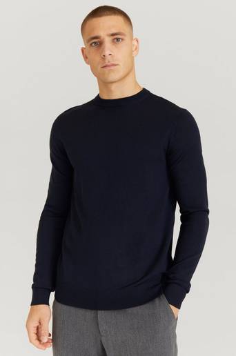 Studio Total Stickad tröja Merino Crew Neck Blå
