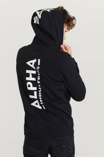 Alpha Industries Hoodie Back Print Hoody Kids Svart
