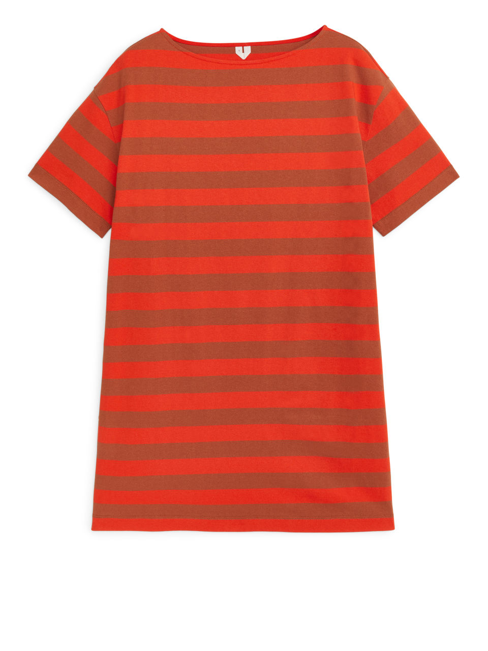 Striped Jersey Dress - Orange