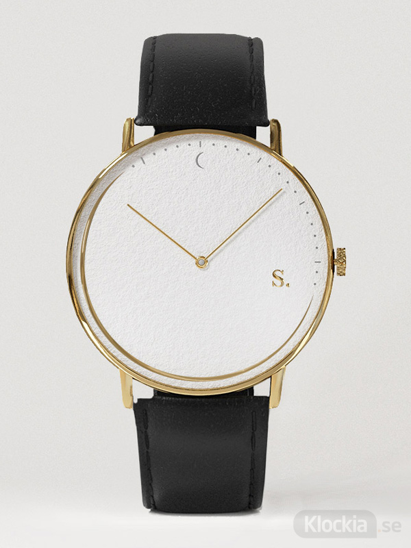 Damklocka,Herrklocka Sandell Day Black Leather SSW38-BLL