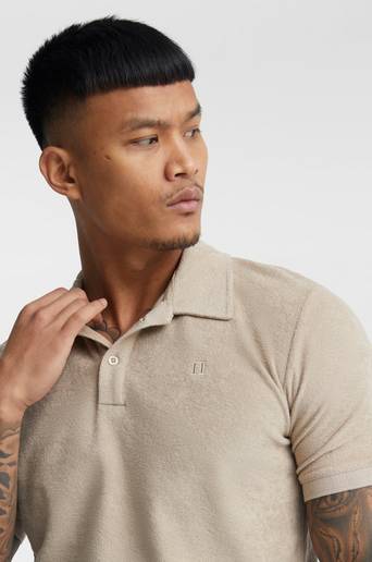Les Deux Piké Stayhard X Les Deux - Towel Polo T-Shirt Natur