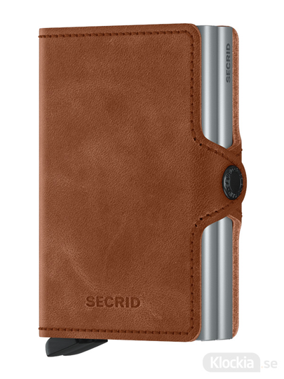 Plånbok SECRID Twinwallet Vintage Cognac-Silver