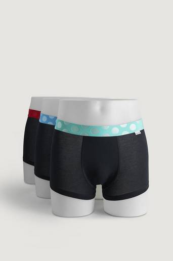 Happy Socks Kalsonger Solid 3-pack Trunk 9000 Svart