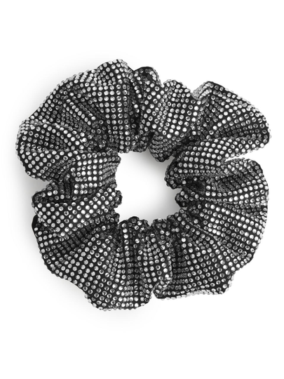 Rhinestone Scrunchie - Black