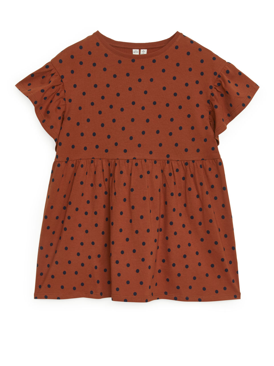 Jersey Frill Dress - Orange