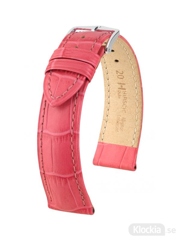 Klockarmband Hirch Duke 14mm Medium Rosa-Silver
