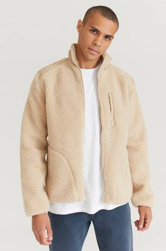 Studio Total Tröja Contrast Pile Jacket Beige