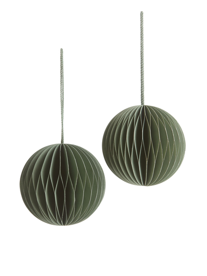 Honeycomb Ornaments 7.5 cm - Green