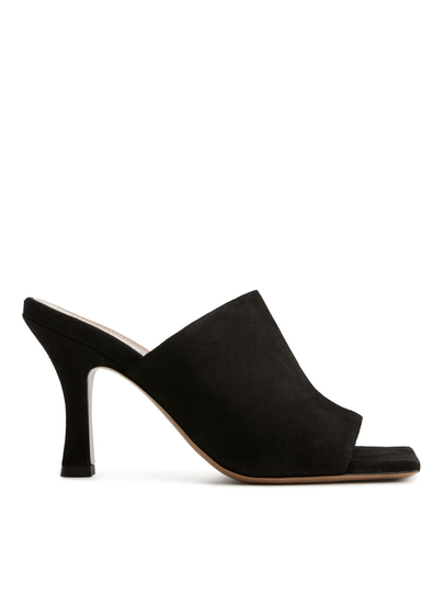 Suede Mules - Black